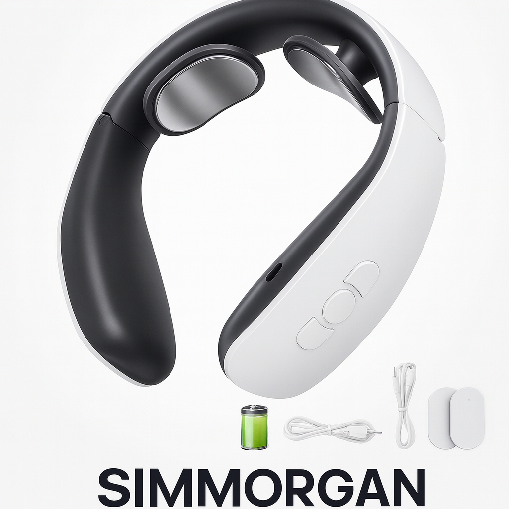 SOHO Smart Neck Massager – Full Accessories Set (Electrode Pads + Remote + USB Cable)