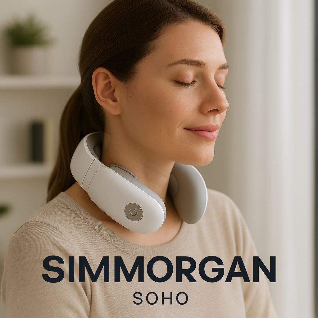 SOHO Smart Neck Massager – Full Accessories Set (Electrode Pads + Remote + USB Cable)
